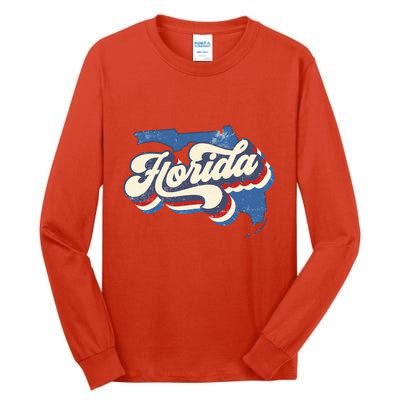 State Of Florida Retro Logo Tall Long Sleeve T-Shirt