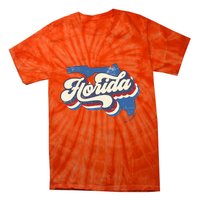 State Of Florida Retro Logo Tie-Dye T-Shirt