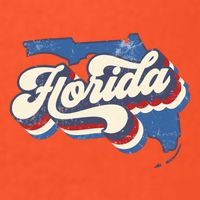 State Of Florida Retro Logo Tie-Dye T-Shirt
