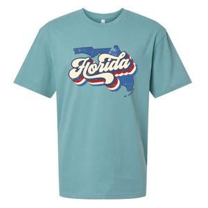 State Of Florida Retro Logo Sueded Cloud Jersey T-Shirt