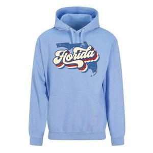 State Of Florida Retro Logo Unisex Surf Hoodie