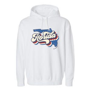 State Of Florida Retro Logo Garment-Dyed Fleece Hoodie