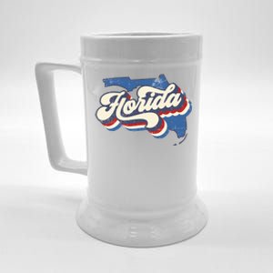 State Of Florida Retro Logo Beer Stein