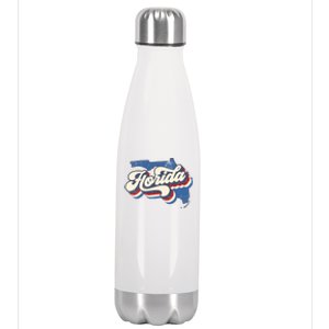 State Of Florida Retro Logo Stainless Steel Insulated Water Bottle