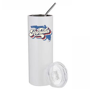 State Of Florida Retro Logo Stainless Steel Tumbler