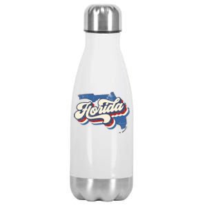 State Of Florida Retro Logo Stainless Steel Insulated Water Bottle