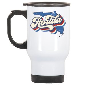 State Of Florida Retro Logo Stainless Steel Travel Mug