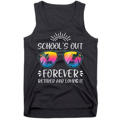 Schools Out Forever Retired Loving It Summer Teacher Student Tank Top
