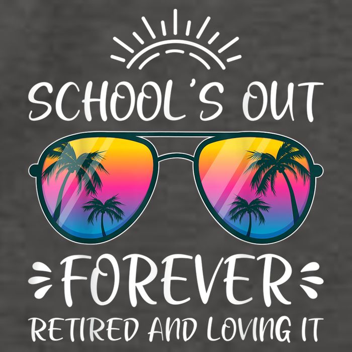 Schools Out Forever Retired Loving It Summer Teacher Student Vector Backpack