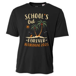 Schools Out Forever Retirement 2025 Gift Retired Teacher Gift Cooling Performance Crew T-Shirt