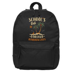 Schools Out Forever Retirement 2025 Gift Retired Teacher Gift 16 in Basic Backpack