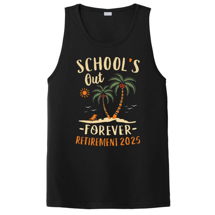 Schools Out Forever Retirement 2025 Gift Retired Teacher Gift PosiCharge Competitor Tank