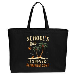 Schools Out Forever Retirement 2025 Gift Retired Teacher Gift Cotton Canvas Jumbo Tote