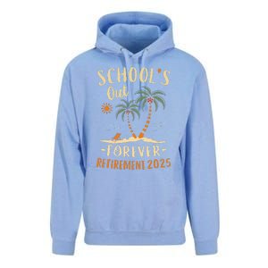 Schools Out Forever Retirement 2025 Gift Retired Teacher Gift Unisex Surf Hoodie