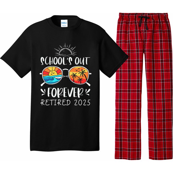 Schools Out Forever School Teacher Retired 2025 Retirement Gift Pajama Set