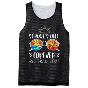 Schools Out Forever School Teacher Retired 2025 Retirement Gift Mesh Reversible Basketball Jersey Tank