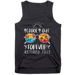 Schools Out Forever School Teacher Retired 2025 Retirement Gift Tank Top