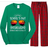 SchoolS Out Forever Retired And Loving It Long Sleeve Pajama Set