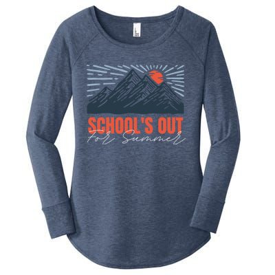 SchoolS Out For Summer Happy Last Day Mountain Sunset Gift Women's Perfect Tri Tunic Long Sleeve Shirt