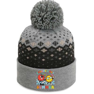 Schools Out For Summer Graduation Teacher Retro Groovy The Baniff Cuffed Pom Beanie