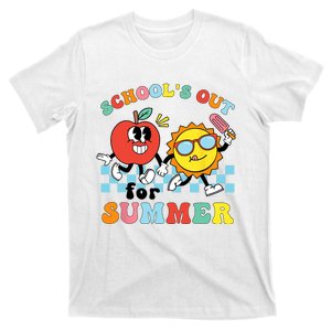 Schools Out For Summer Graduation Teacher Retro Groovy T-Shirt