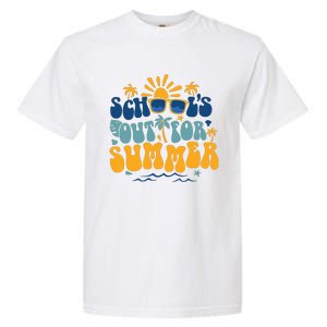 Schools Out For Summer Vacation Retro Last Day Of School Garment-Dyed Heavyweight T-Shirt