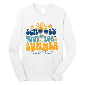 Schools Out For Summer Vacation Retro Last Day Of School Long Sleeve Shirt