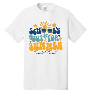 Schools Out For Summer Vacation Retro Last Day Of School Tall T-Shirt