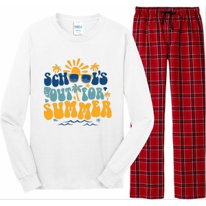 Schools Out For Summer Vacation Retro Last Day Of School Long Sleeve Pajama Set