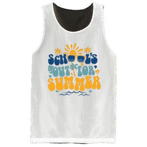 Schools Out For Summer Vacation Retro Last Day Of School Mesh Reversible Basketball Jersey Tank