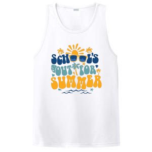 Schools Out For Summer Vacation Retro Last Day Of School PosiCharge Competitor Tank