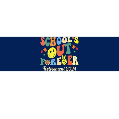 Schools Out Forever Gift Retired Teacher Retirement 2024 Bumper Sticker