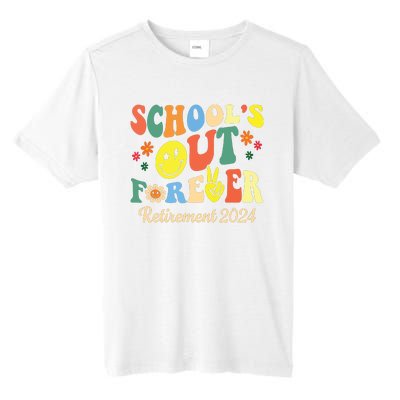 Schools Out Forever Gift Retired Teacher Retirement 2024 Tall Fusion ChromaSoft Performance T-Shirt