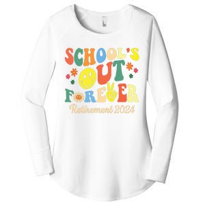 Schools Out Forever Gift Retired Teacher Retirement 2024 Women's Perfect Tri Tunic Long Sleeve Shirt