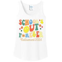 Schools Out Forever Gift Retired Teacher Retirement 2024 Ladies Essential Tank