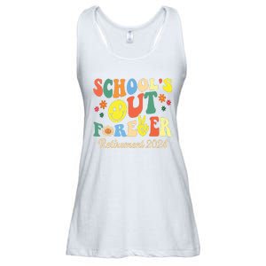 Schools Out Forever Gift Retired Teacher Retirement 2024 Ladies Essential Flowy Tank