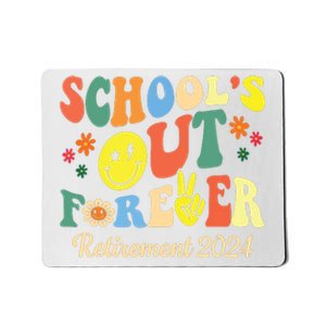 Schools Out Forever Gift Retired Teacher Retirement 2024 Mousepad