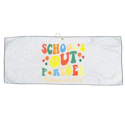 Schools Out Forever Gift Retired Teacher Retirement 2024 Large Microfiber Waffle Golf Towel