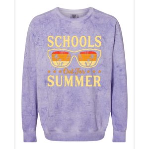 Schools Out For Summer Last Day Of School Student Teacher Colorblast Crewneck Sweatshirt