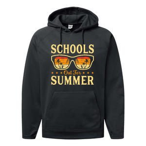 Schools Out For Summer Last Day Of School Student Teacher Performance Fleece Hoodie