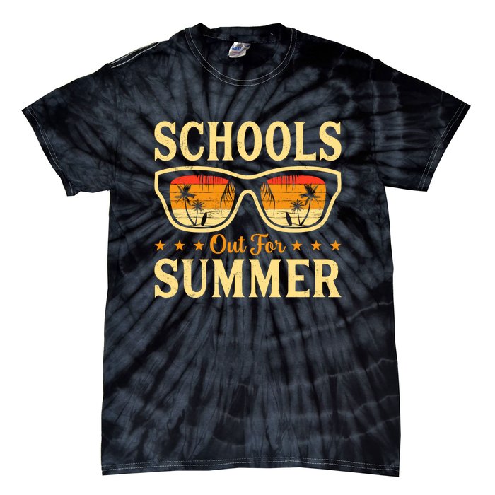 Schools Out For Summer Last Day Of School Student Teacher Tie-Dye T-Shirt