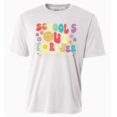 Schools Out Forever Retirement 2024 Retired Teacher Summer Cooling Performance Crew T-Shirt