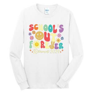 Schools Out Forever Retirement 2024 Retired Teacher Summer Tall Long Sleeve T-Shirt