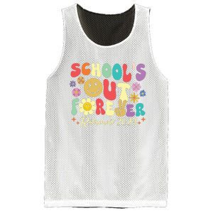 Schools Out Forever Retirement 2024 Retired Teacher Summer Mesh Reversible Basketball Jersey Tank