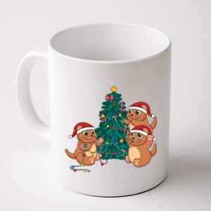 Sea Otter Family Decorating Christmas Tree Merry Xmas Meaningful Gift Coffee Mug