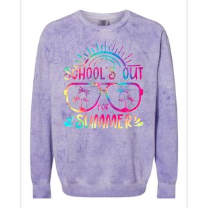 School's Out For Summer Tie Dye Colorblast Crewneck Sweatshirt