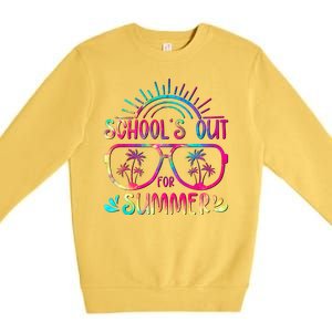 School's Out For Summer Tie Dye Premium Crewneck Sweatshirt