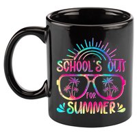 School's Out For Summer Tie Dye 11oz C Handle Ceramic Mug