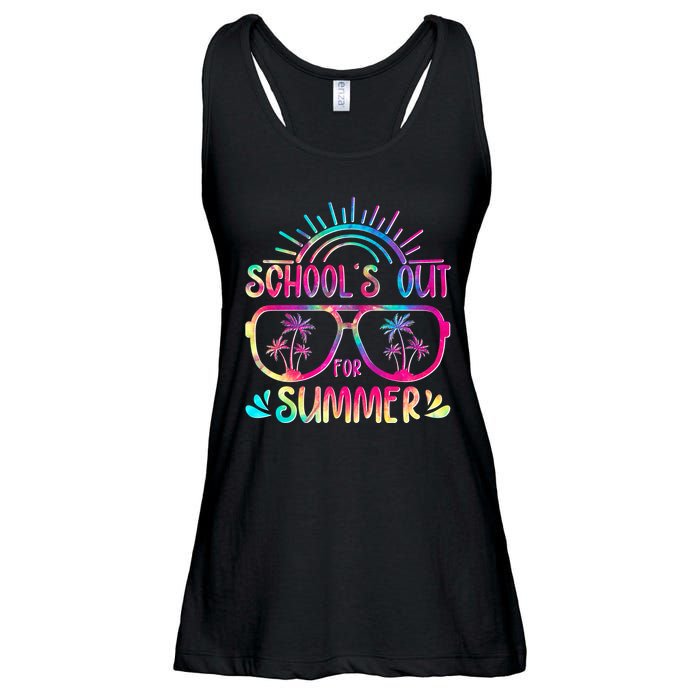 School's Out For Summer Tie Dye Ladies Essential Flowy Tank