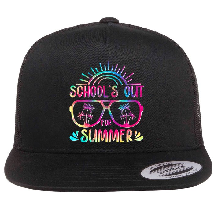 School's Out For Summer Tie Dye Flatbill Hat
